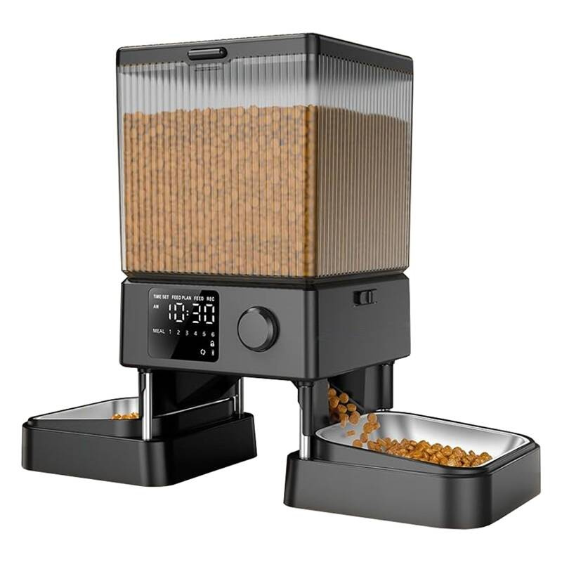 Oneisall PFD-002 – Distribuitor automat dual de hrană pentru animale de companie, 20 porții, fără WiFi
