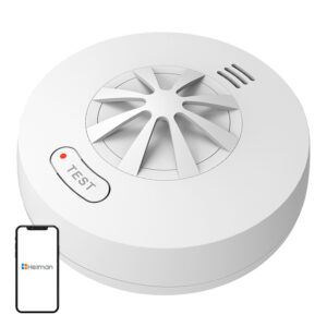 Heiman HM-5HW – Detector căldură wireless cu alarmă interconectată, răspuns 54–65 grade C, alarmă 85dB