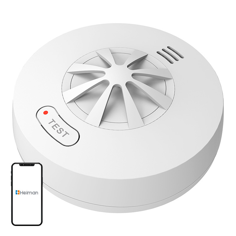 Heiman HM-5HW – Detector căldură wireless cu alarmă interconectată, răspuns 54–65 grade C, alarmă 85dB