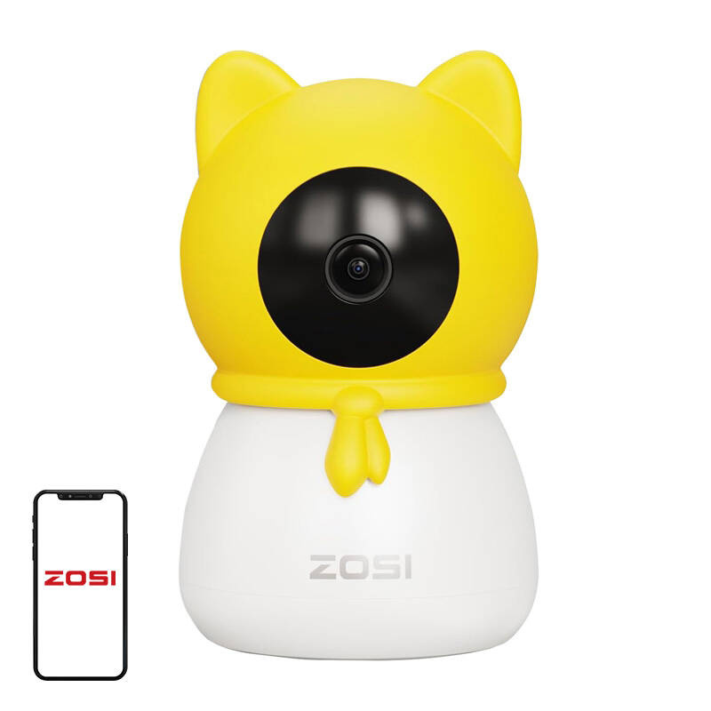 ZOSI C516 – Cameră 2.5K HD pentru supraveghere sau nanny, rotire 355 grade, audio bidirecțional, senzor temperatură și umiditate