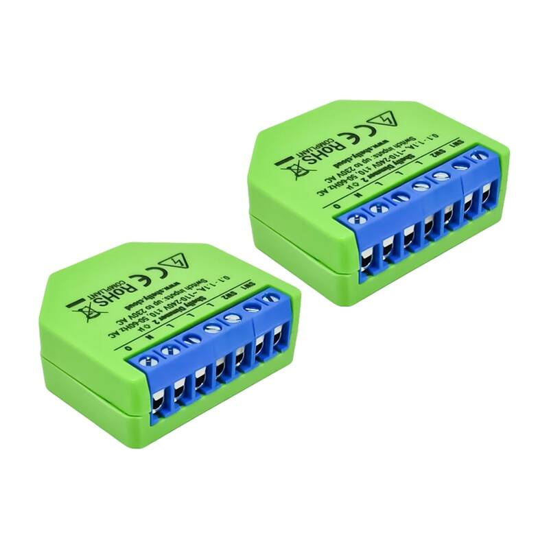 Shelly Dimmer 2 – Set 2 relee inteligente WiFi pentru iluminat, 230V, 1 canal, cu reglare intensitate