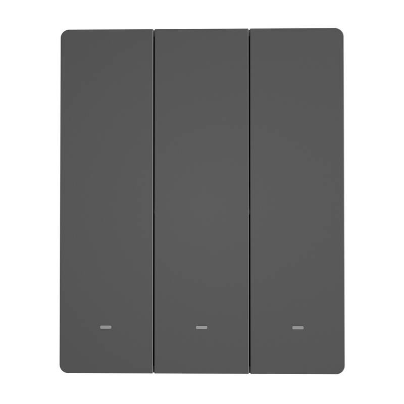 Sonoff M5‑3C‑80 – întrerupător Wi‑Fi Matter smart, 3 canale, 6A, LED reglabil, gri