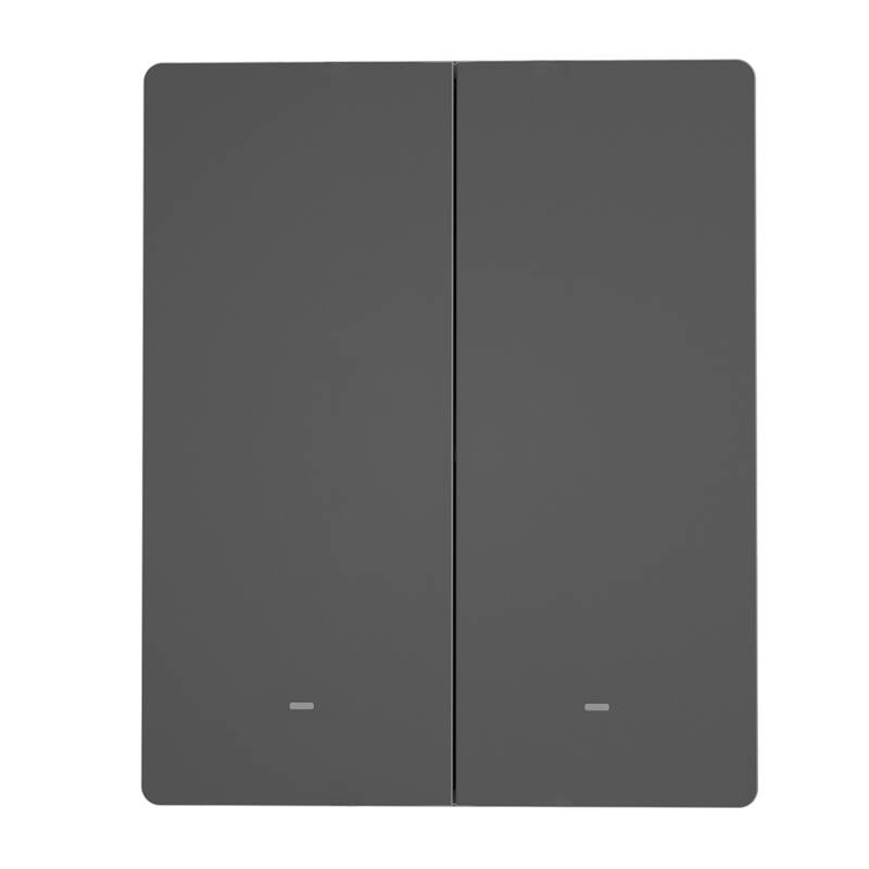 Sonoff M5‑2C‑80 – întrerupător Wi‑Fi Matter smart, 2 canale, 6A, LED reglabil, gri