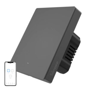 Sonoff M5‑1C‑80 – întrerupător Wi‑Fi Matter smart, 1 canal, 6A, LED reglabil, gri