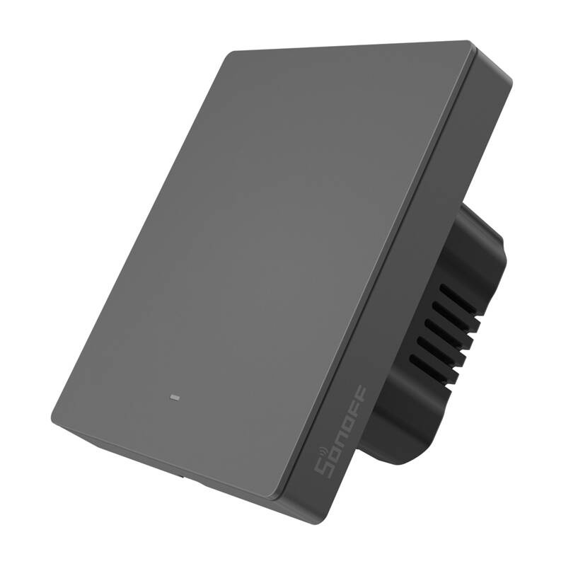 Sonoff M5‑1C‑80 – întrerupător Wi‑Fi Matter smart, 1 canal, 6A, LED reglabil, gri
