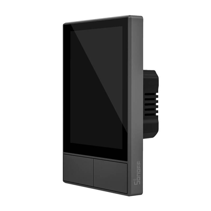 Sonoff NSPanel Pro 120 – Panou smart Wi-Fi 4,7 inch tactil, hub ZigBee 3.0, termostat integrat, 2 butoane fizice, negru