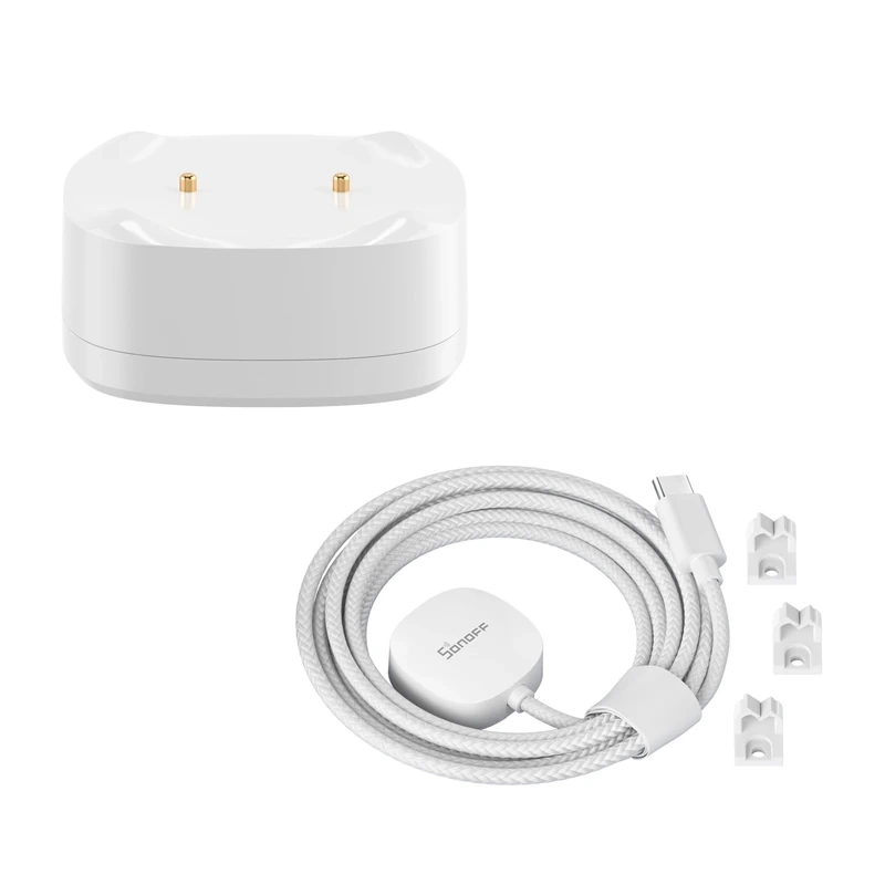 Set senzor inundatie Zigbee + cablu prelungitor 2 m – SONOFF SNZB‑05P & WLDC200, IP67, autonomie 5 ani, Zigbee 3.0