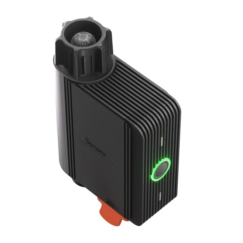 Sonoff SWV-BSP – Electrovalvă smart ZigBee 3.0 pentru irigații, programare volum și timp, IP55, alimentare 4xAA, negru