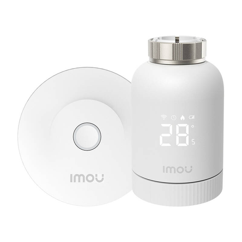 IMOU KIT-TRV1-EU-2 – Pachet hub ZigBee și cap termostatic TRV1, 6 adaptoare incluse, control prin aplicația Imou Life
