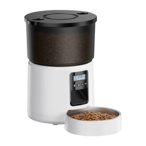 Rojeco 3L Distribuitor automat de hrană versiunea cu buton (alb)