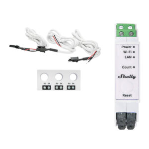 Shelly Pro 3EM-3CT63 – Contor inteligent de energie trifazat WiFi, 63A, montaj pe șină DIN, cu 3 transformatoare incluse