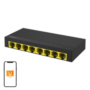 IMOU SG108C – Switch LAN cu 8 porturi Gigabit, capacitate de comutare 16 Gbps, montaj pe birou sau perete