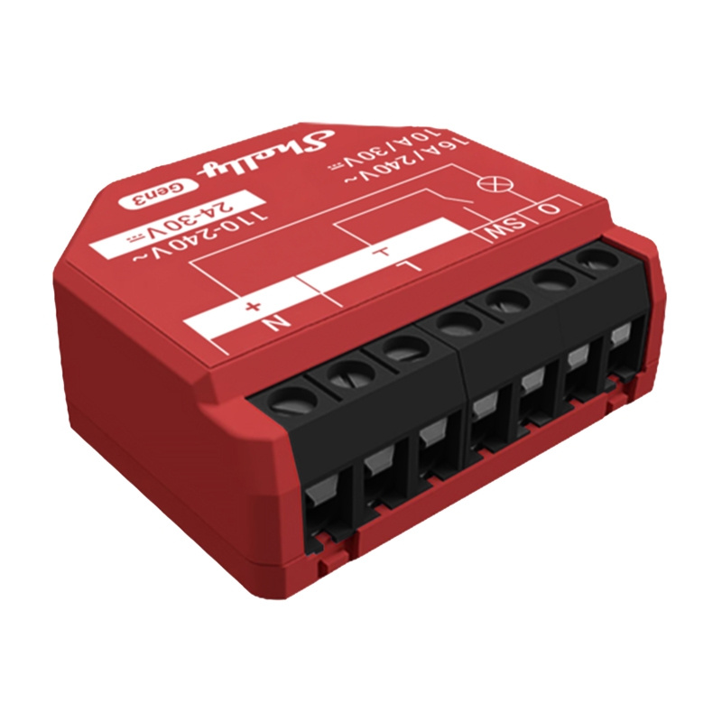 Shelly 1PM Gen3 – Set 4 relee inteligente WiFi/Bluetooth, 1 canal, 16A, cu monitorizare consum