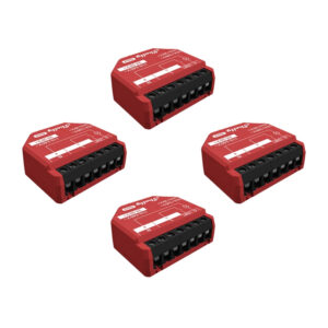 Shelly 1PM Gen3 – Set 4 relee inteligente WiFi/Bluetooth, 1 canal, 16A, cu monitorizare consum
