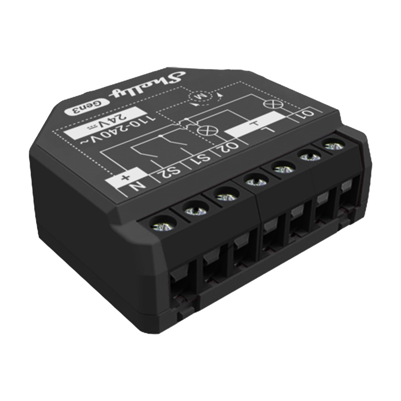 Shelly 2PM Gen3 – Set 4 relee inteligente WiFi/Bluetooth, 2 canale, 16A/canal, cu monitorizare consum