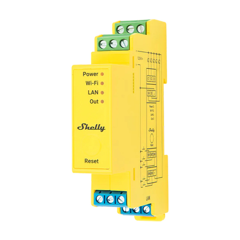 Shelly Pro RGBWW – Controler inteligent de iluminat WiFi pentru șină DIN, 5 canale