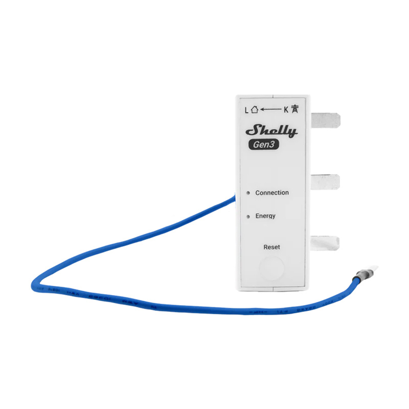 Shelly 3EM-63T Gen3 – Contor inteligent de energie trifazat WiFi, 63A, montaj pe șină DIN, terminal plat