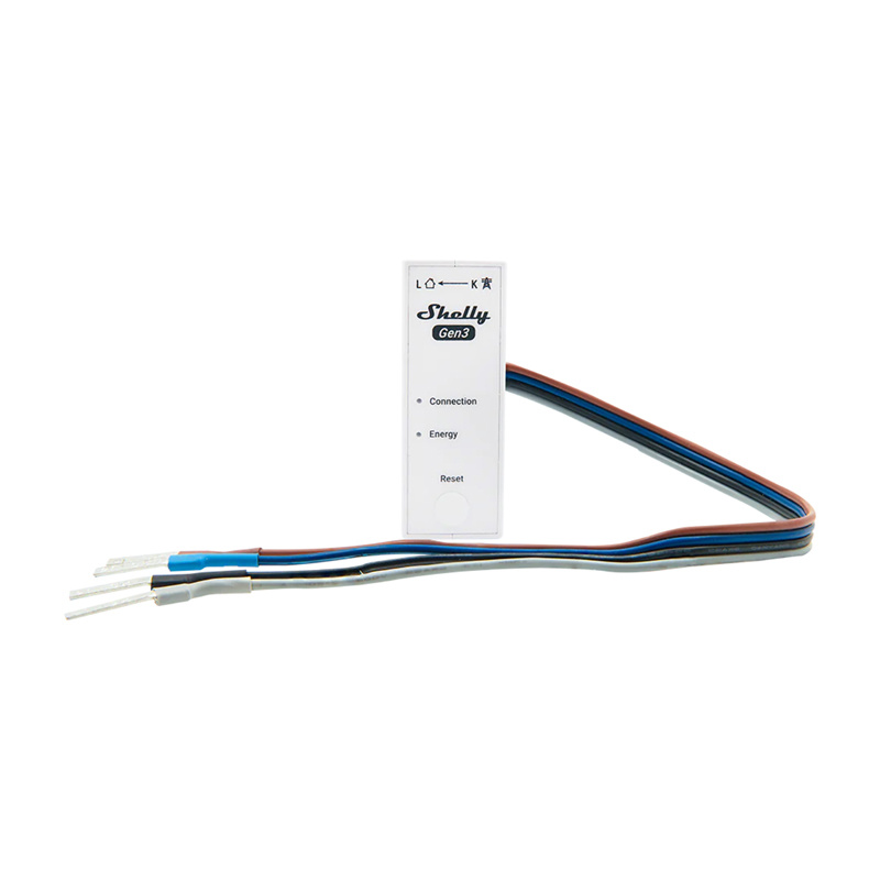 Shelly 3EM-63W Gen3 – Contor inteligent de energie trifazat WiFi, 63A, 1/3 canale, model cu fir