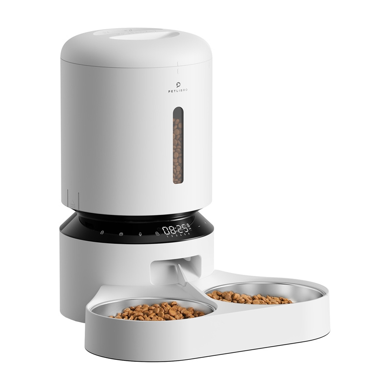 Petlibro Granary dozator de hrană cu bol dublu 5L (alb)