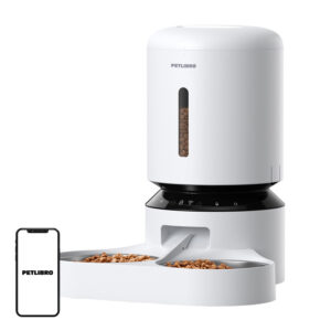 Petlibro Granary dozator de hrană cu bol dublu, Wifi, 5L (alb)