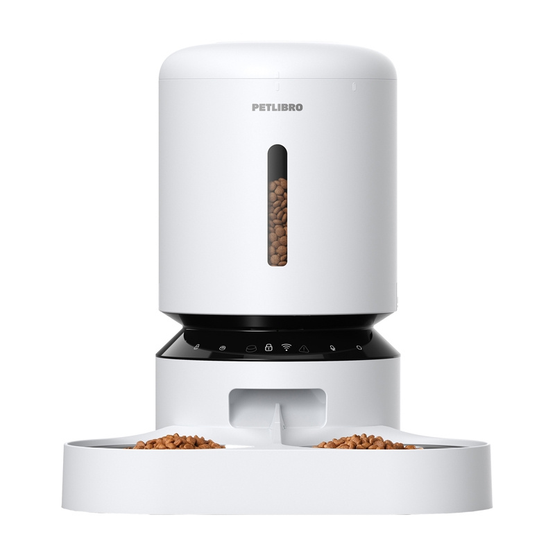 Petlibro Granary dozator de hrană cu bol dublu, Wifi, 5L (alb)