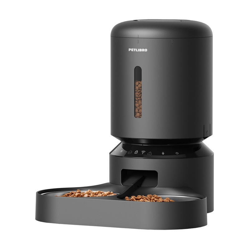 Petlibro Granary dozator de hrană cu bol dublu, Wifi, 5L (negru)
