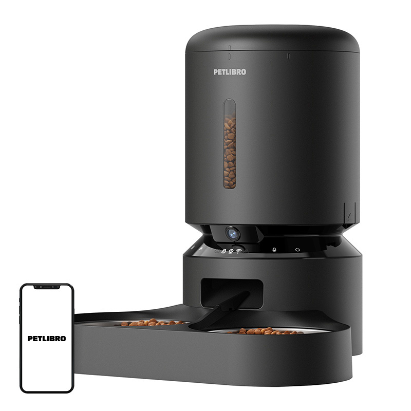 Petlibro Granary dozator de kama cu cameră și bol dublu, 5L (negru)