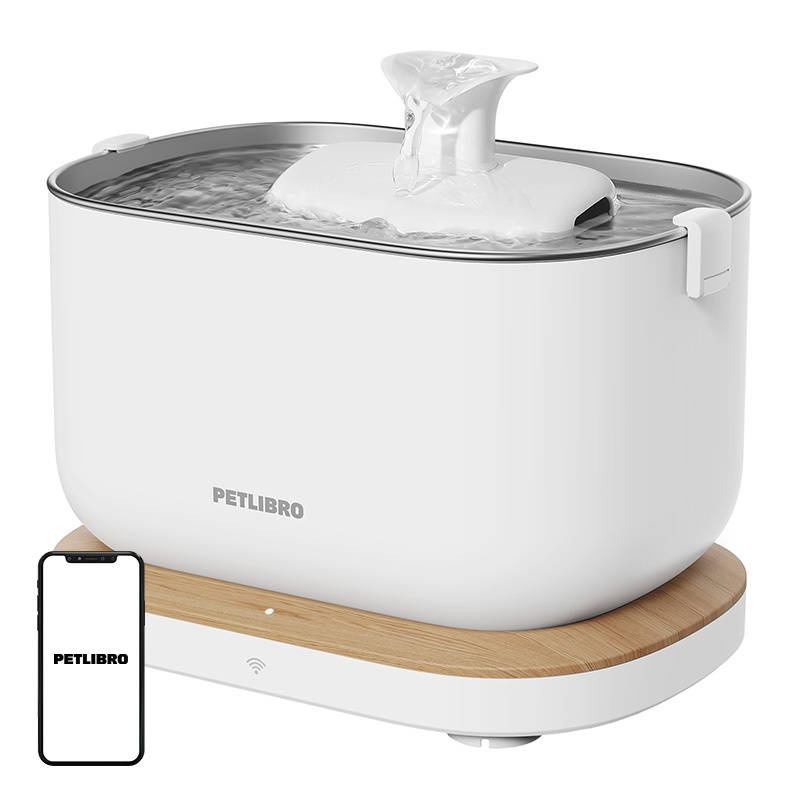 Fântână de apă smart PETLIBRO Dockstream cu WiFi și aplicație, 2,5 L, monitorizarea consumului de apă, pompă fără fir