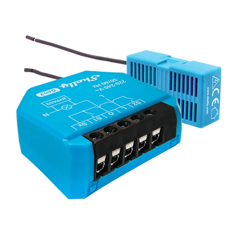 Shelly 1L Gen3 – Releu inteligent WiFi pentru iluminat, 1 canal, 8A, funcționare fără nul