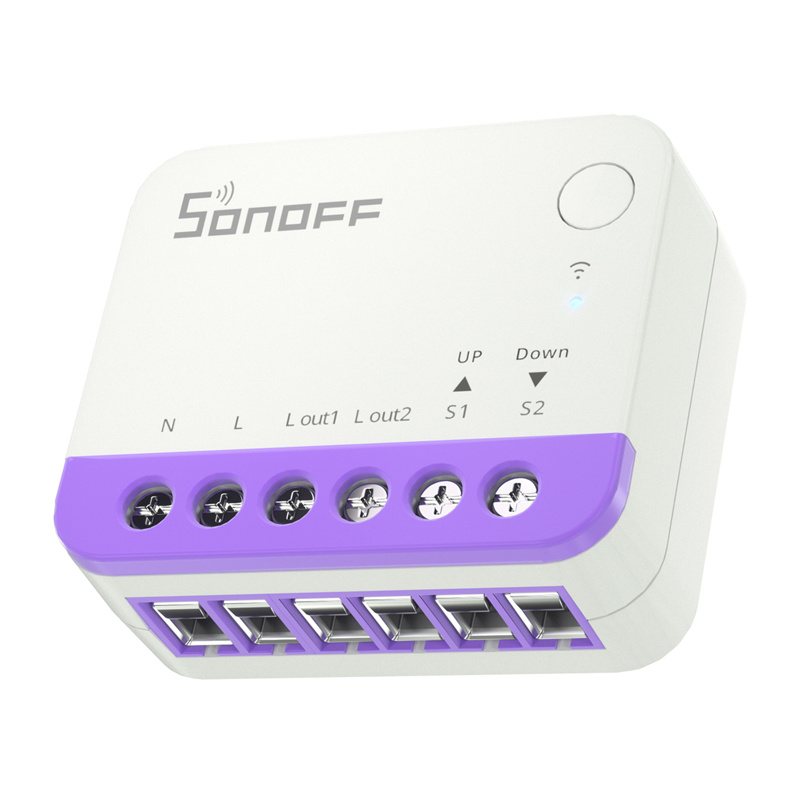 Sonoff MINI‑RBS – Modul Wi‑Fi Matter pentru rulouri și jaluzele, reglaj procentual, programări, calibrare automată