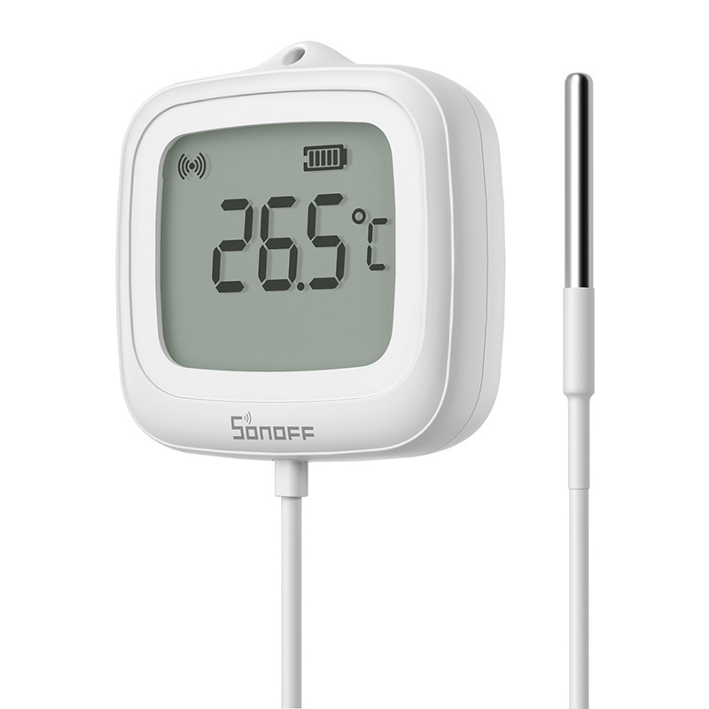 Sonoff SNZB-02LD – Senzor temperatură Zigbee 3.0 cu sondă 1,5 m, afişaj LCD, IP65