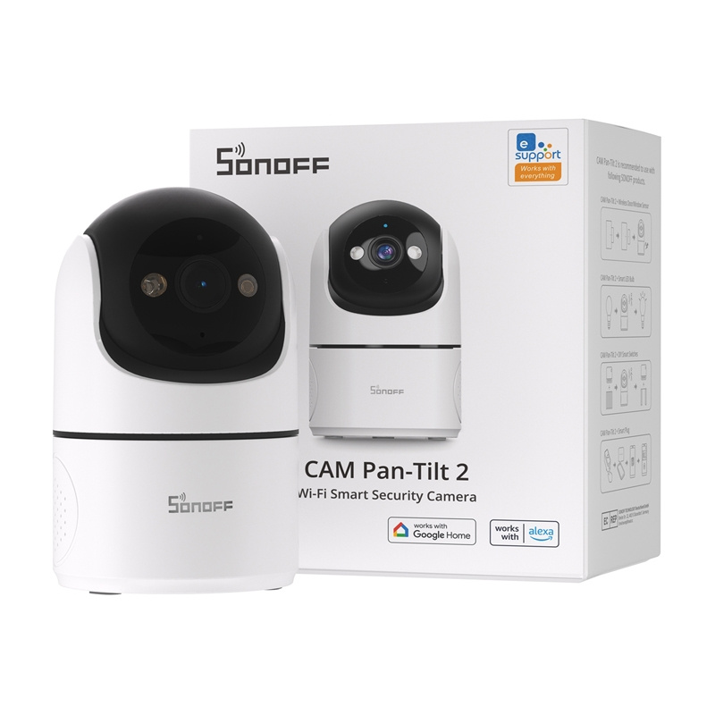 Sonoff CAM‑PT2 – Cameră WiFi inteligentă 1080p Pan‑Tilt, acoperire 360°, audio bidirecţional