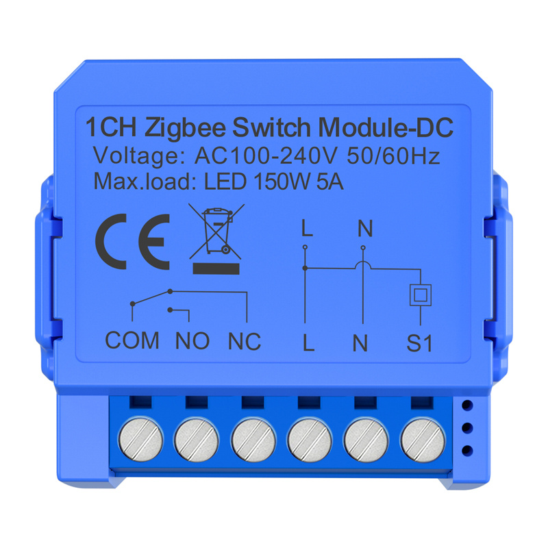 Modul de comutare ZigBee cu 1 canal cu contact fără tensiune Avatto ZWSM16-DC32V-1
