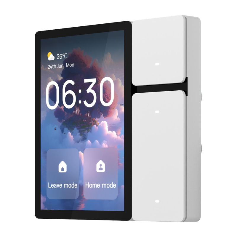 Panou de control smart WiFi Avatto T6EP, ecran tactil, 3 butoane configurabile cu relee, telecomandă IR, Tuya / Smart Life