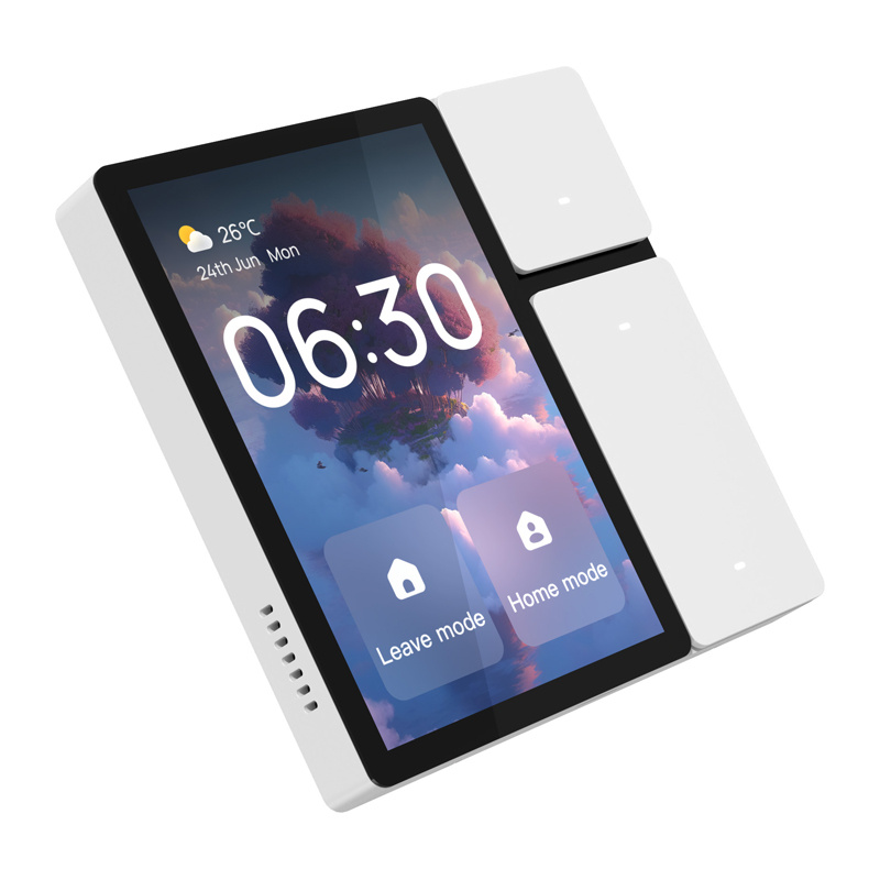 Panou de control smart WiFi Avatto T6EP, ecran tactil, 3 butoane configurabile cu relee, telecomandă IR, Tuya / Smart Life