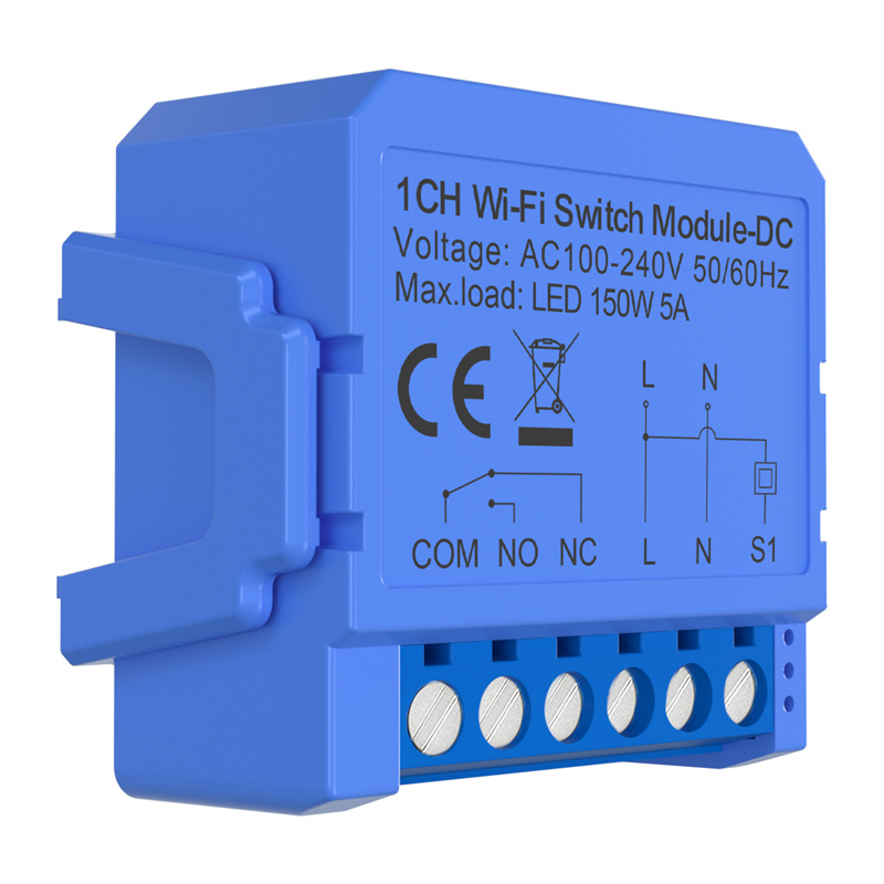 Modul inteligent de comutare WiFi cu 1 canal cu contact DC fără tensiune Avatto WSM16-DC-1