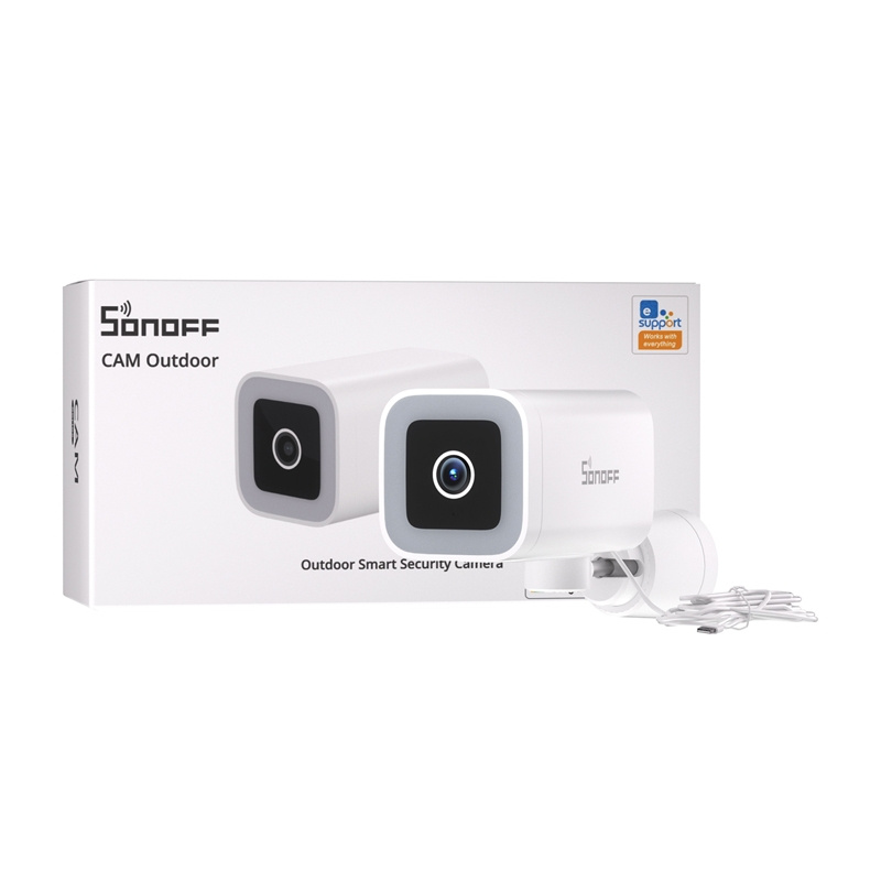 Sonoff CAM‑B1P – Cameră smart WiFi exterior 2K, unghi larg 180 grade, detectare persoane