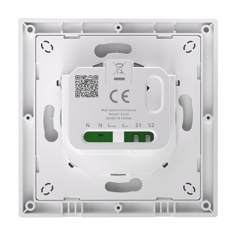 SONOFF E1GS – Carcasă cu butoane pentru relee smart jaluzele/rulouri ( Mini-RBS și Mini-ZBRBS ), montaj standard EU