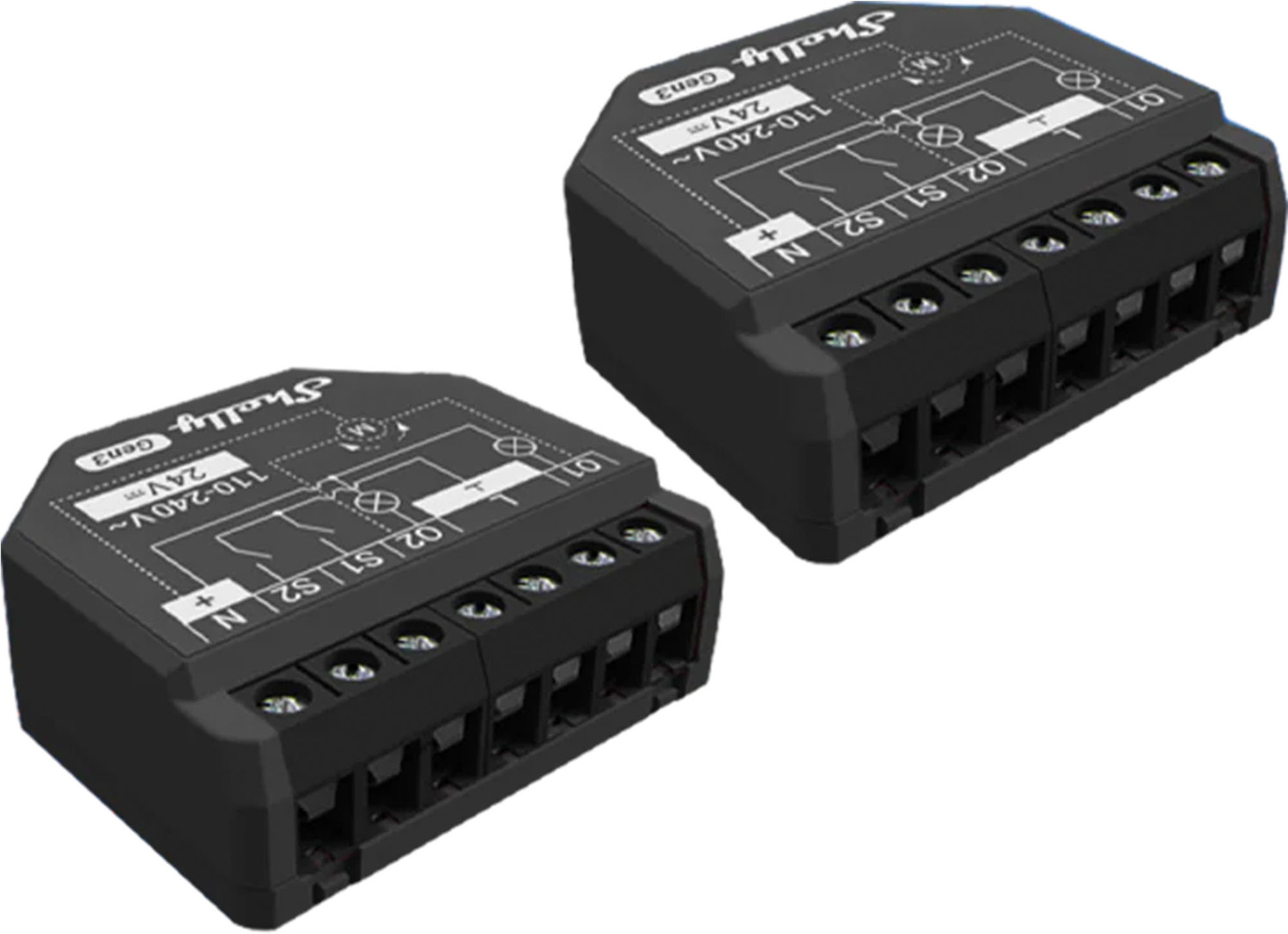 Set de 2 controlere Shelly 2PM Gen3 WiFi/Bluetooth