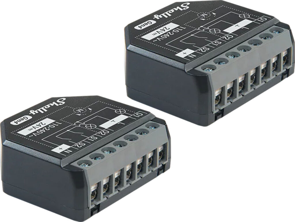 Set de 2 controlere Zigbee/Materie Shelly 2PM Gen4