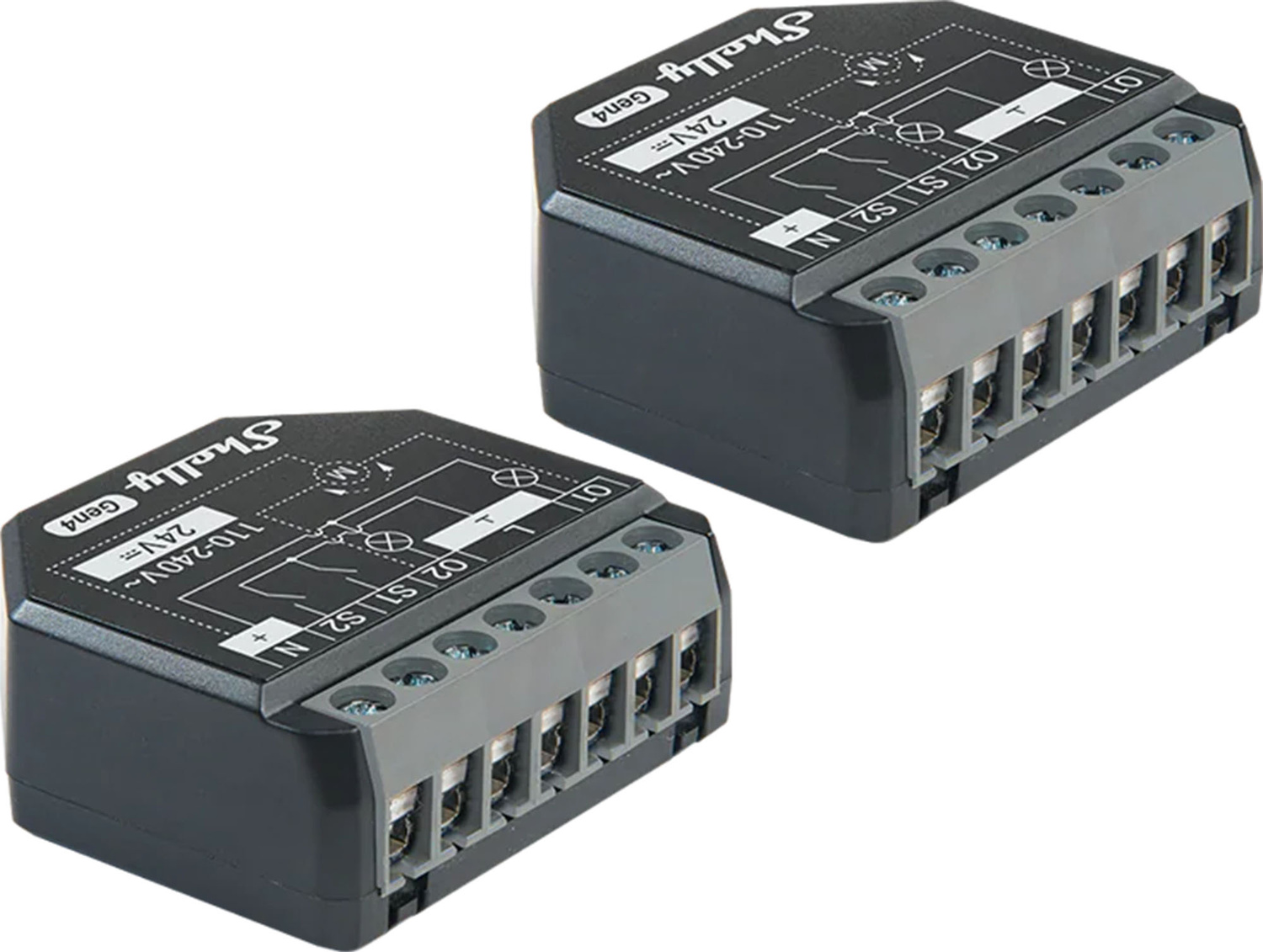 Set de 2 controlere Zigbee/Materie Shelly 2PM Gen4