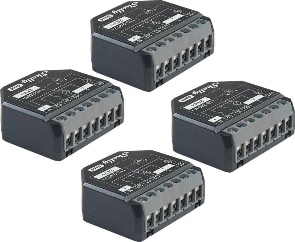 Set de 4 controlere Zigbee/Matter Shelly 2PM Gen4