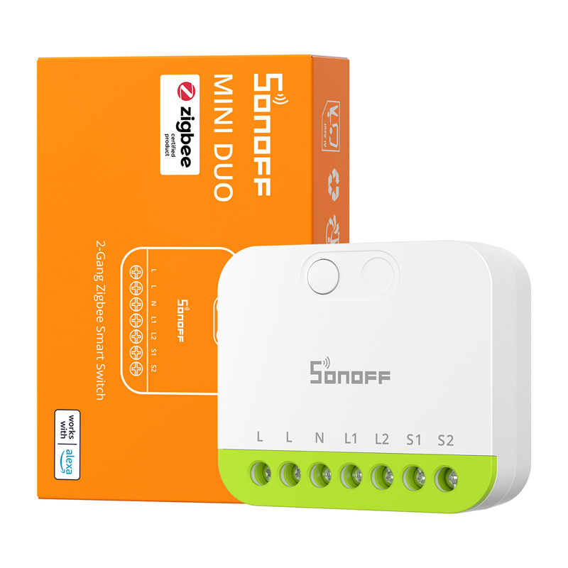 Sonoff MINI-ZB2GS Mini-comutator ZigBee cu două canale
