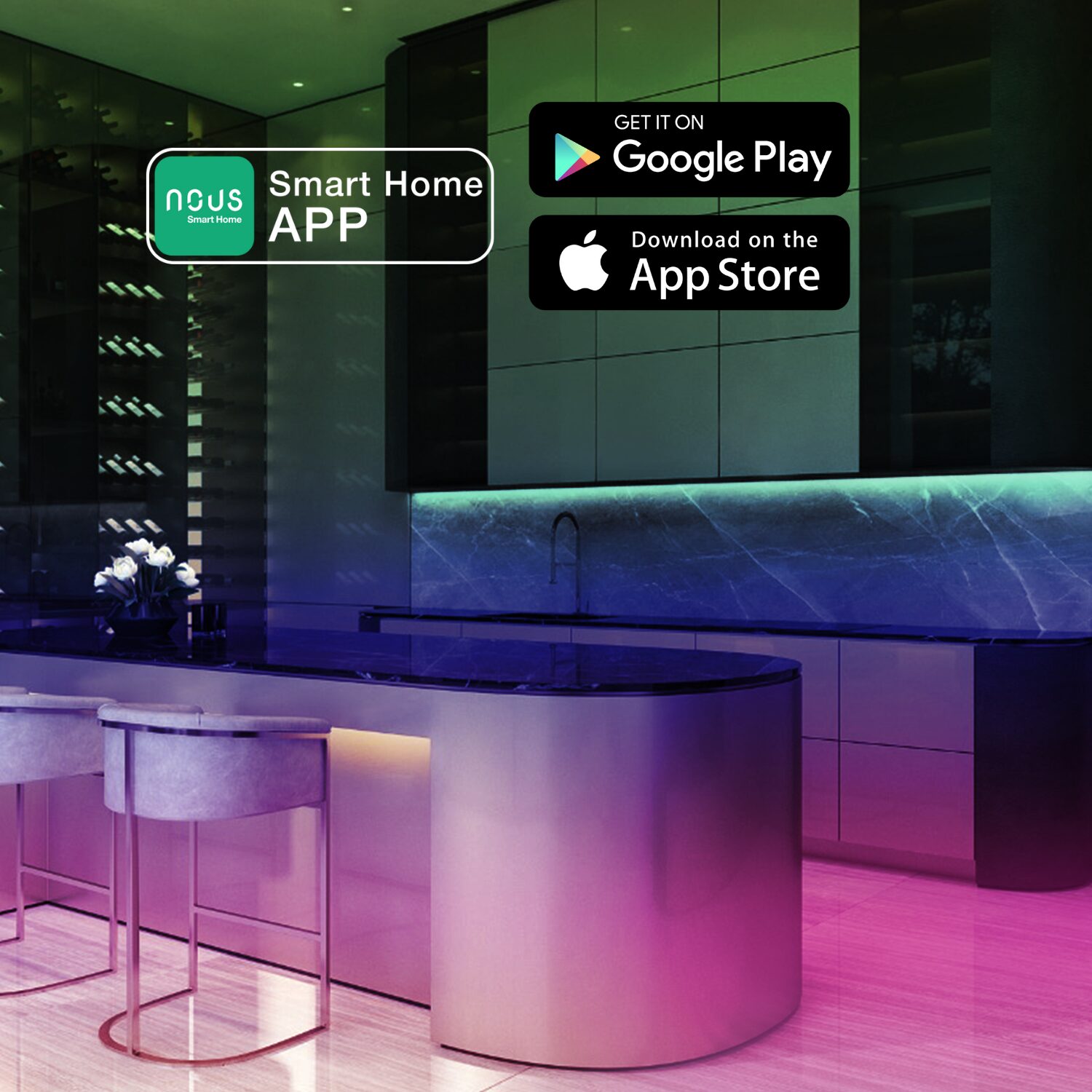 Banda LED Nous RGB F6, 5m, Bluetooth, control aplicatie