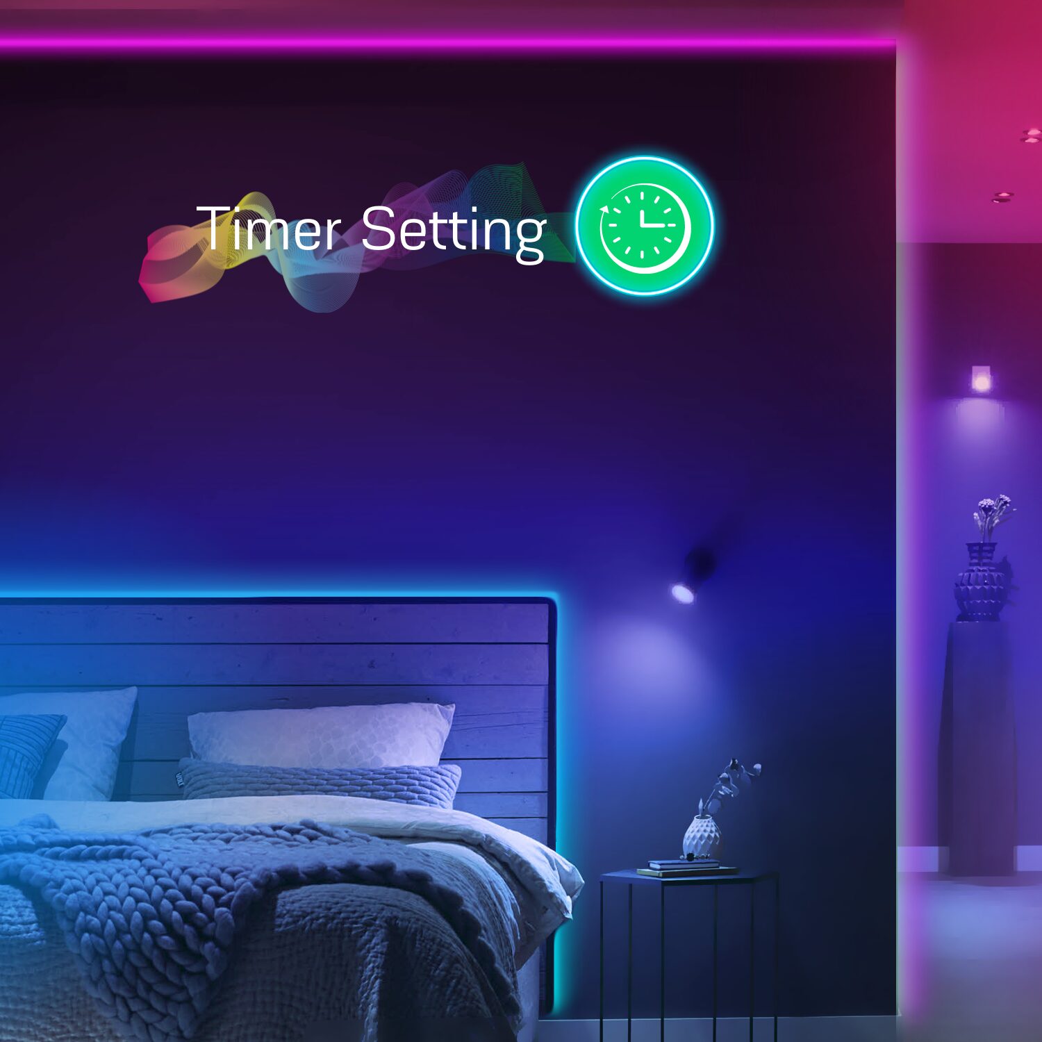 Banda LED Nous RGB F6, 5m, Bluetooth, control aplicatie