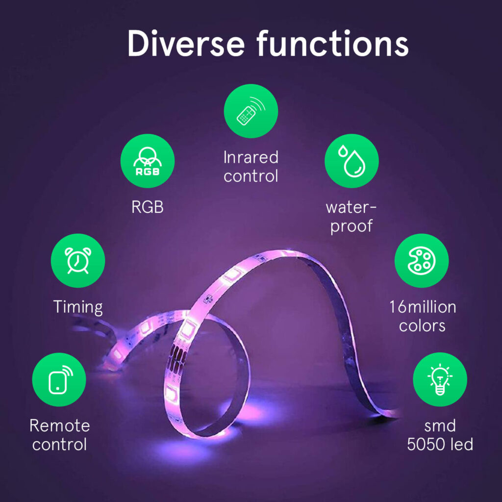Banda LED Smart Nous F2 WiFi, 10 metri, Control APP