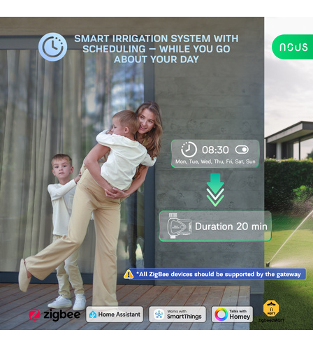 Electrovalva Smart cu Temporizator NOUS L14, Zigbee 3.0