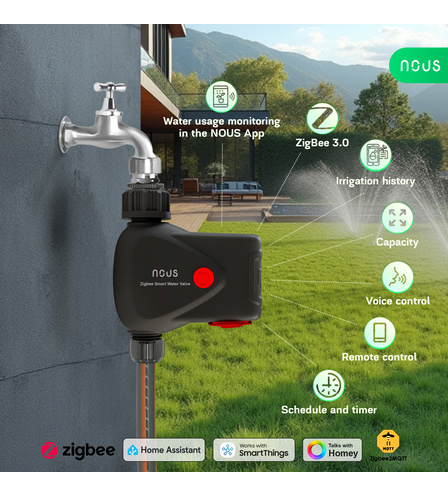 Electrovalva Smart cu Temporizator NOUS L14, Zigbee 3.0