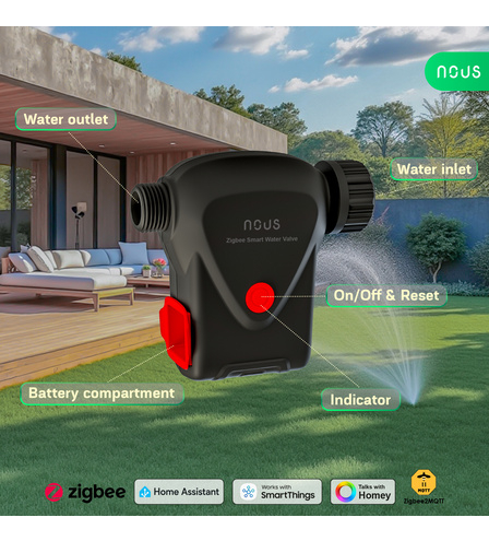 Electrovalva Smart cu Temporizator NOUS L14, Zigbee 3.0