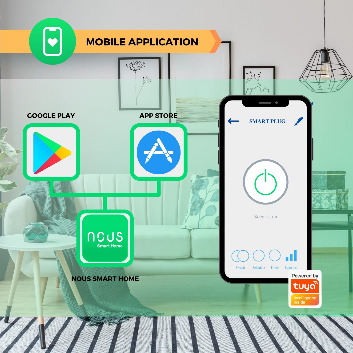 Set 2 prize inteligente WiFi NOUS A1Z, 16A - ZigBee 3.0, Monitorizare energie
